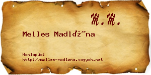Melles Madléna névjegykártya